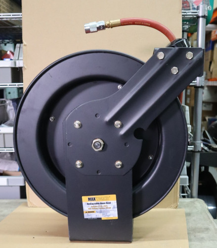 MaxWorks 80720 50ft Auto Rewind Retractable Reel with 3/8" x 50' Air Hose *NOS*