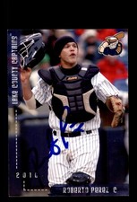 Signed Baseball Card Auto Roberto Perez 2010 Grandstand Lake County Captains