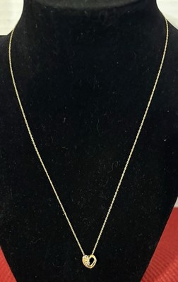 Herz Diamant Anhänger 16 in 10 K Neu mit Etikett 