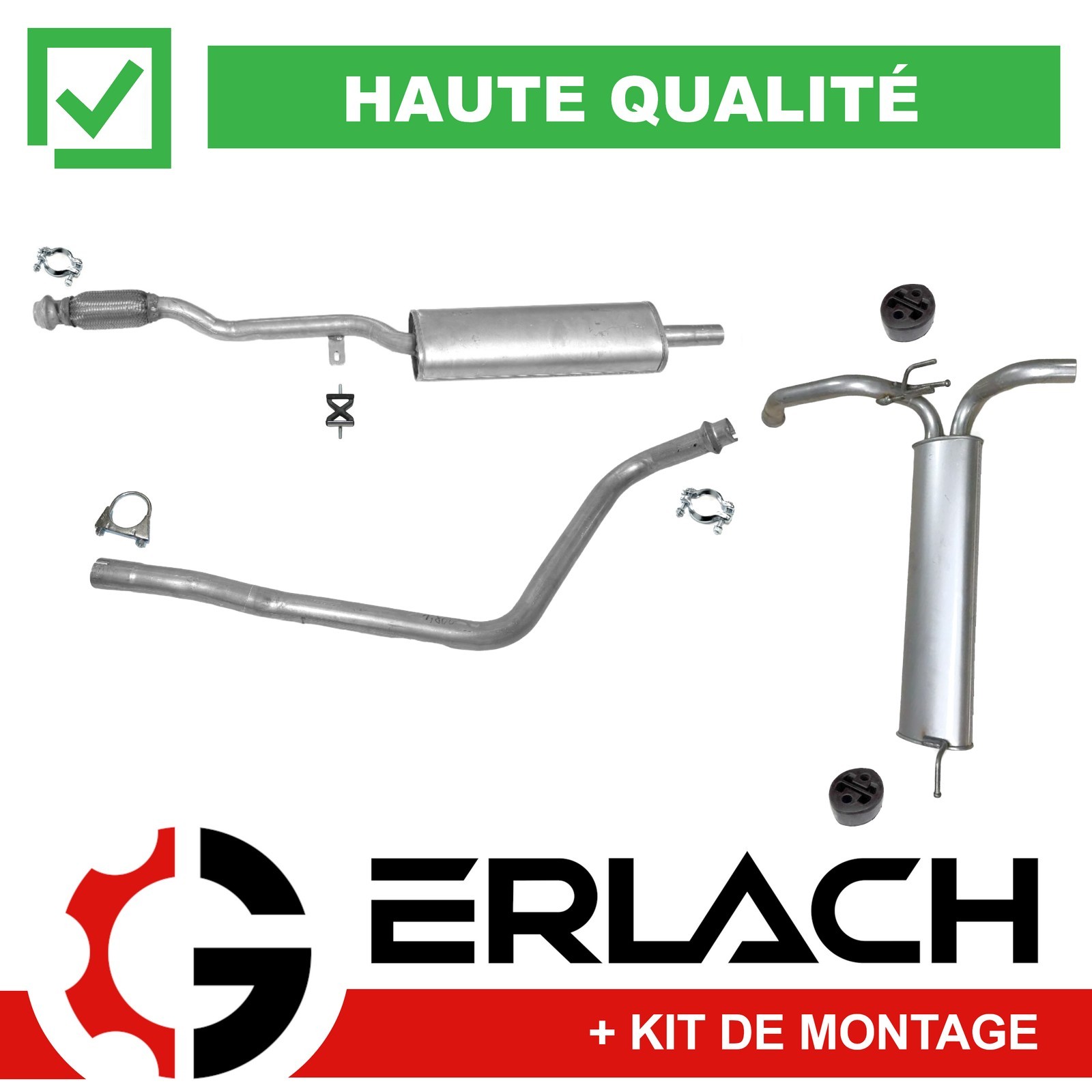 Silencieux echappement Citroen C1 et Peugeot 108 essence 1.2 pot arrière acier alu