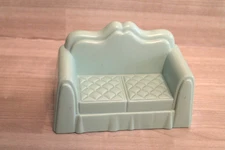 Playskool Dollhouse Living Room Furniture Blue Loveseat Sofa Couch