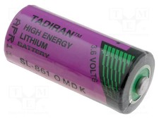 Batterie: Lithium (TLC) 3,6V 1600mAh 2/3AA,2/3R6 Ø14,7x33,5mm