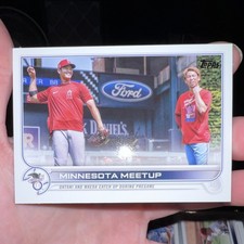 Topps 2022 Series 1 Minnesota Meetup Checklist #122 Maeda Ohtani Twins Angels