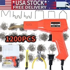 Plastic Welder Kit Soldering Hot Stapler Bumper Repair Welding Gun 1200 Staples