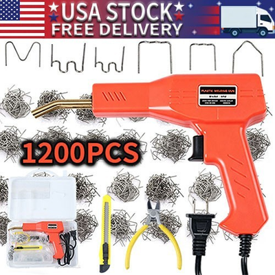#ad #ad Plastic Welder Kit Soldering Hot Stapler Bumper Repair Welding Gun 1200 Staples $19.49