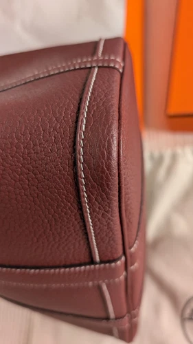 Authentic Hermes Garden Party 30 Bag Negonda Leather Rouge H SHW Used - Picture 10 of 24