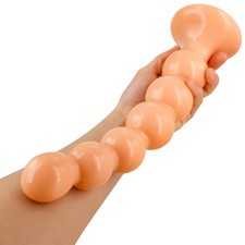 9.5" Long Anal Beads Dildo G-spot Prostate Dong Cock Butt Plug Adult ASS Sex Toy