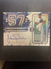Johan Santana 2025 Panini Impeccable Jersey Number On Card Auto /57 Twins