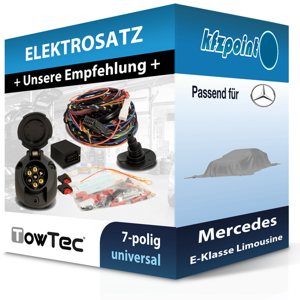 für Mercedes E-Klasse Limousine 06.95-03.02 Towtec E-Satz 7Polig Universell NEU-image