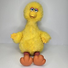 Vtg 1986 IDEAL Plush Rubber Talking Big Bird Sesame Street Cassette Player READ