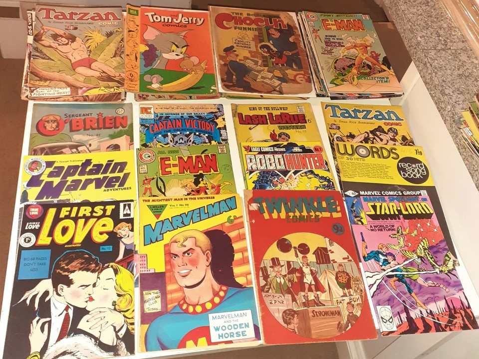 Age Rangel 135x Huge VINTAGE GOLDEN-AGE + SILVER-AGE + BRONZE-AGE COMICS lot 1950s ...