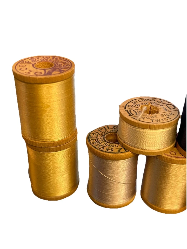 18 VTG Spools of Belding Corticello and Richardson's Silk Thread New and Used - Image 3 of 4