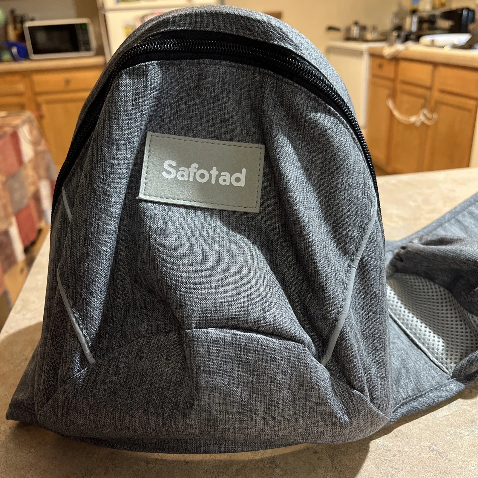 Safotad Hip Seat Baby Carrier Gray 6 Carry Positions 0–3 Yrs Up to 45 lbs
