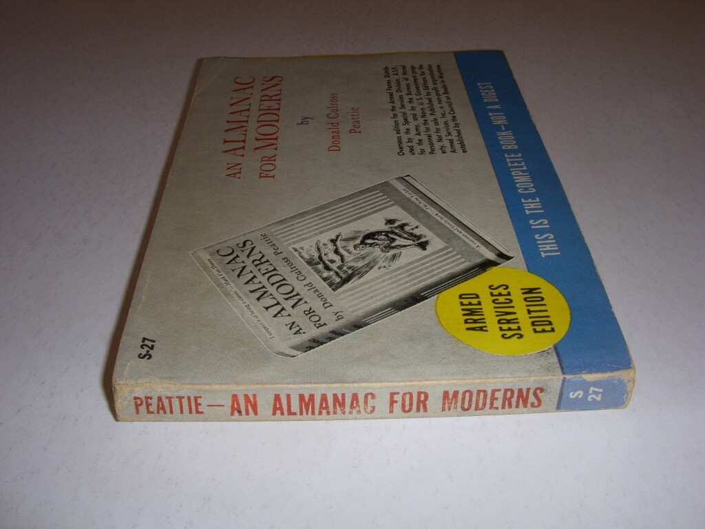 AN ALMANAC FOR MODERNS by DONALD PEATTIE, ARMED SERVICES EDITION