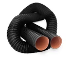 90mm / 3.5" Silicone 2 Ply Black Air Ducting Flexible Duct Cold & Hot Air