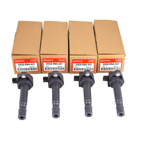 4 Pack UF582 Ignition Coils & Spark Plugs OEM For 2006-2011 Honda Civic 1.8L L4 - Picture 2 of 15