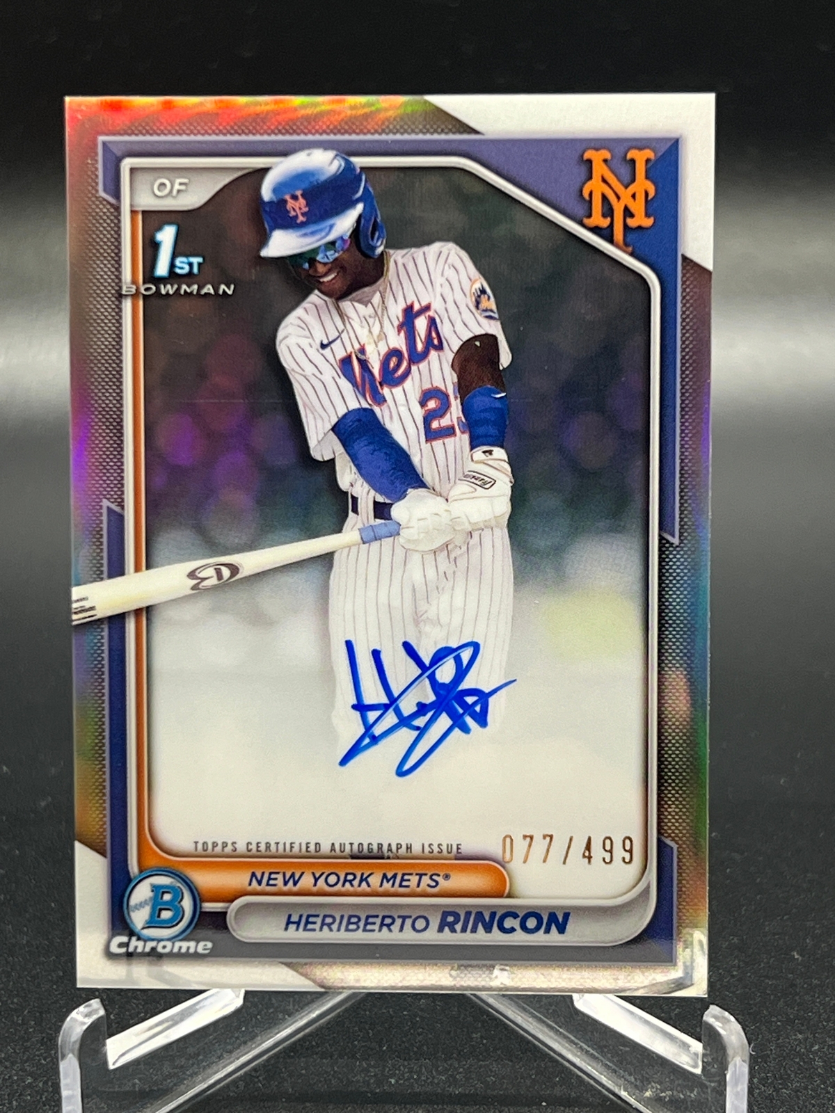 2024 Bowman Chrome HERIBERTO RINCON REFRACTOR AUTO 77/499 #CPA-HR