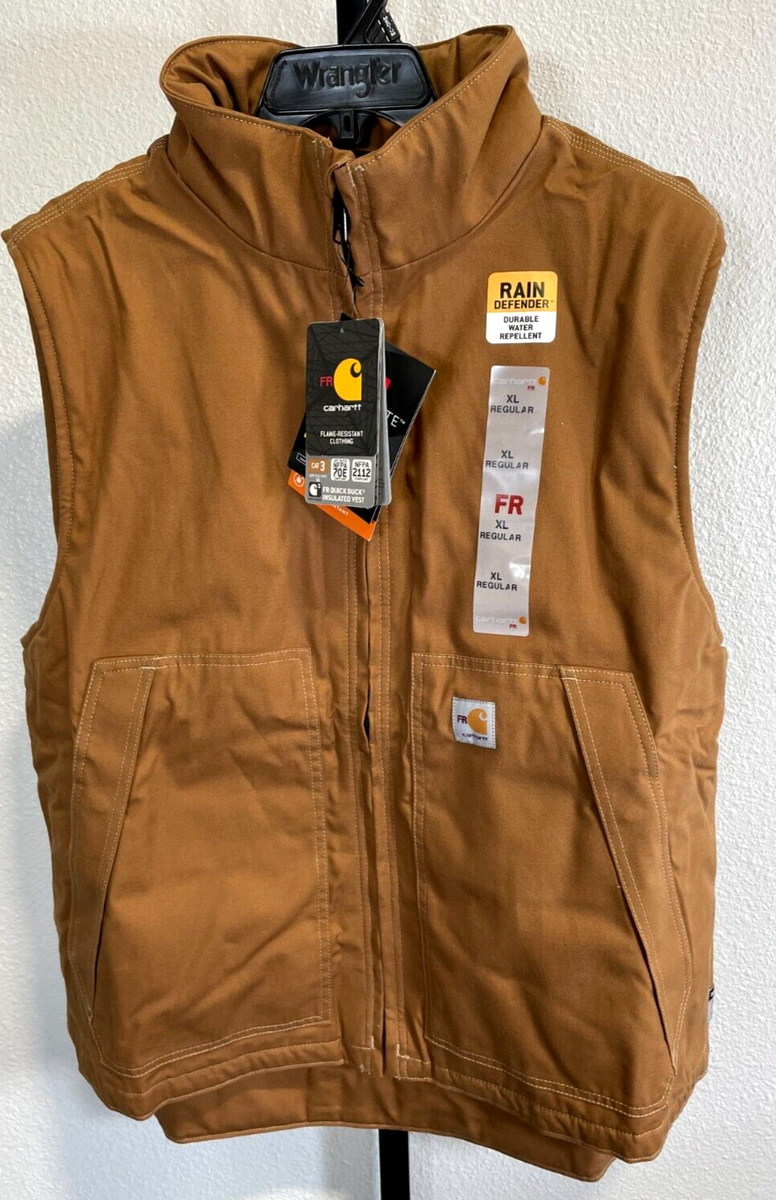 NWT Carhartt Rain Defender FR Flame-Resistant Quick Duck Vest