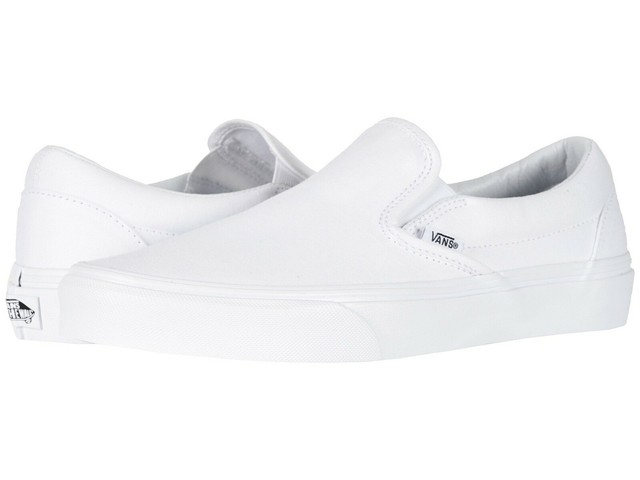 vans authentic white canvas skate shoes