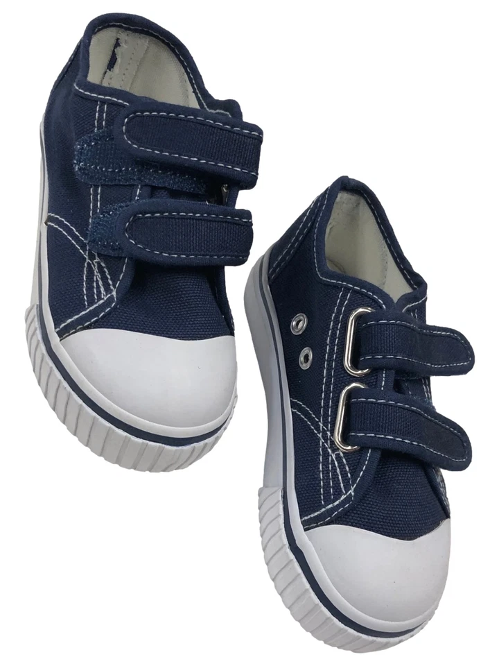 Toddler Boys Blue Canvas Casual Loafers Baby Boat Shoes Easy On/Off - Image 2 of 2