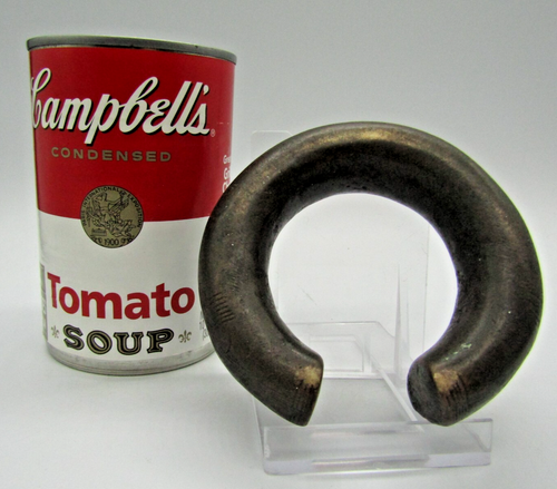 OLD DAN PEOPLE THICK SOLID BRONZE CURRENCY BRACELET - FROM COTE D'IVOIRE - Picture 2 of 9