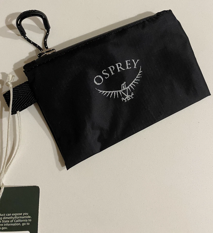 Osprey Cartera Ultraligera Negra Monedero Cartera Camping Senderismo Ligera Foto 3 de 4