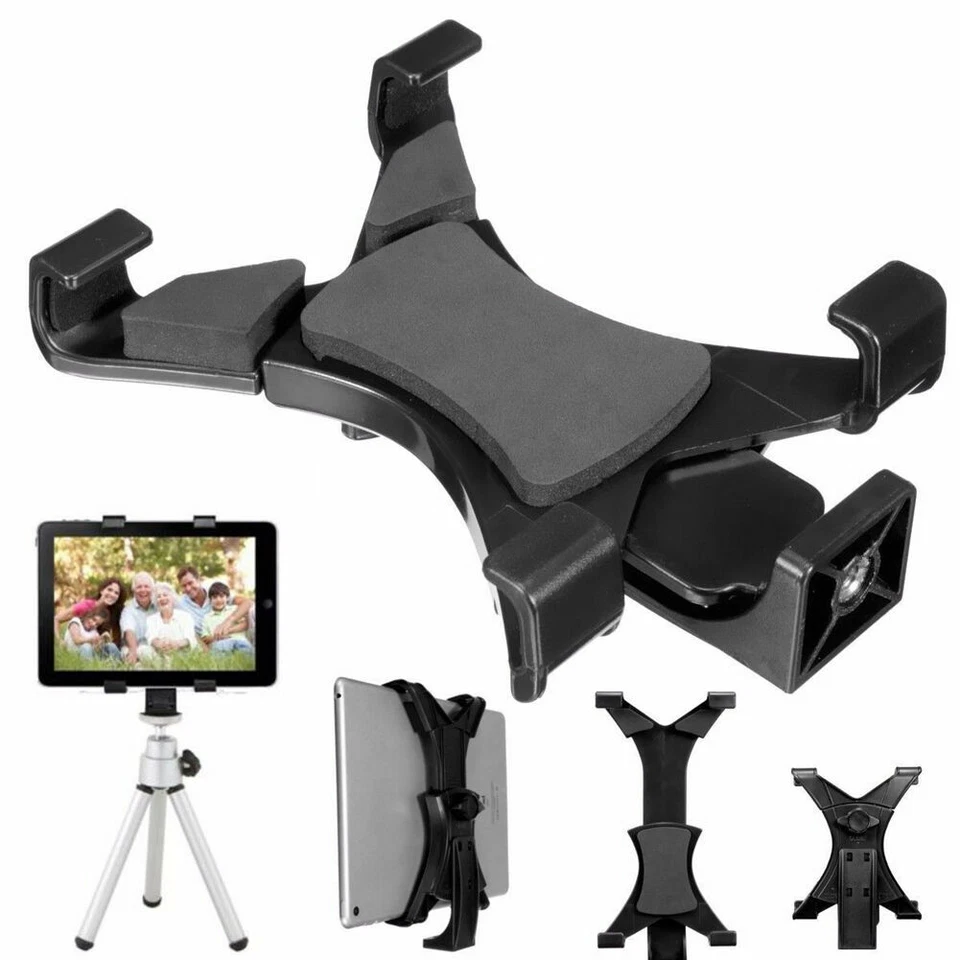 Universal Tripod Mount Holder Bracket Clamp 1/4" Thread For iPad 7" to 9" Tablet - Image 2 of 4