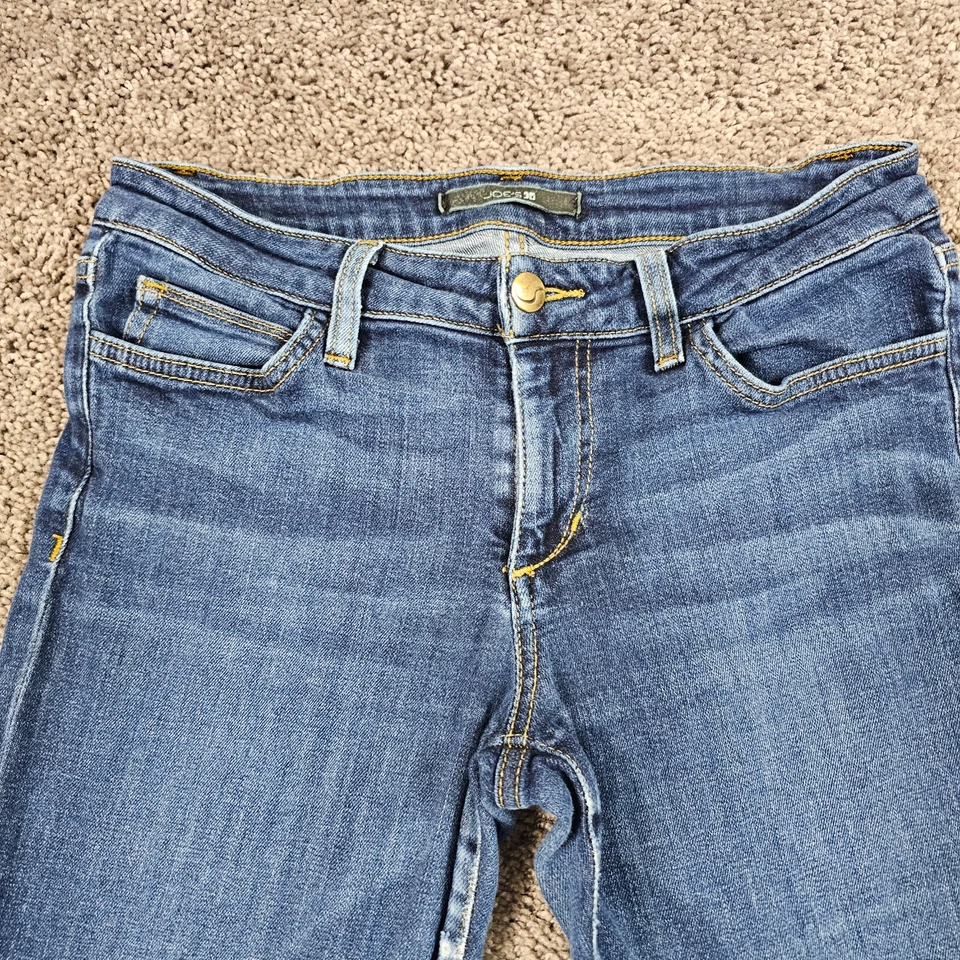 Pantalones de mezclilla Joes para mujer 29 corte bota tiro bajo lavado oscuro elástico miel 26x30 Foto 2 de 4