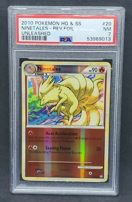 Pokemon PSA 7 NM Ninetales 20/95 HS Unleashed Reverse Holofoil
