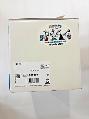 NEW 702372 PLASTIBRAND PD-TIPS Non-Sterile Repeater Pipet Tips 1.25ML 100/box