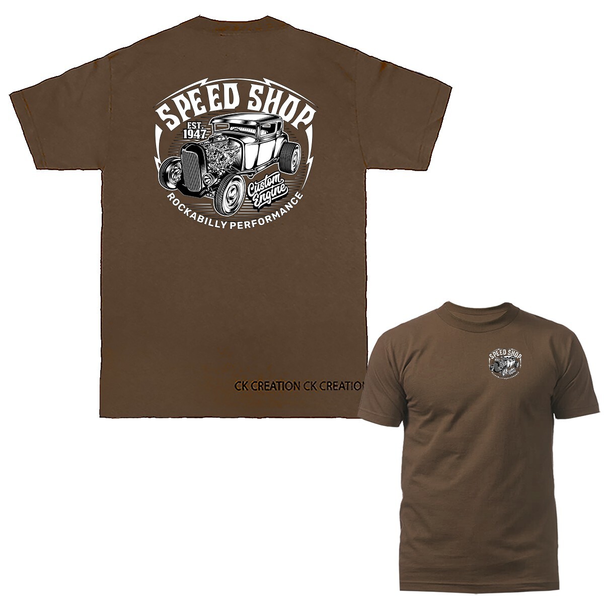 Speed Shop Hot Rod Garage Classic Vintage Car Automobile Graphic T