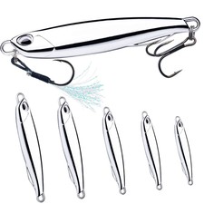 10 Pack Slow Fall Metal Fishing Lure Jig Jigging Flat Fishing Lures Bait Tackle