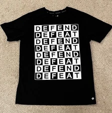 Xersion T Shirt Defend Defeat Black Youth XL