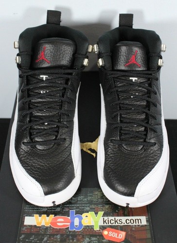 Air Jordan Retro 12 XII Playoffs Black White Sneakers Men's 4-7 153265-006 New - Picture 6 of 20