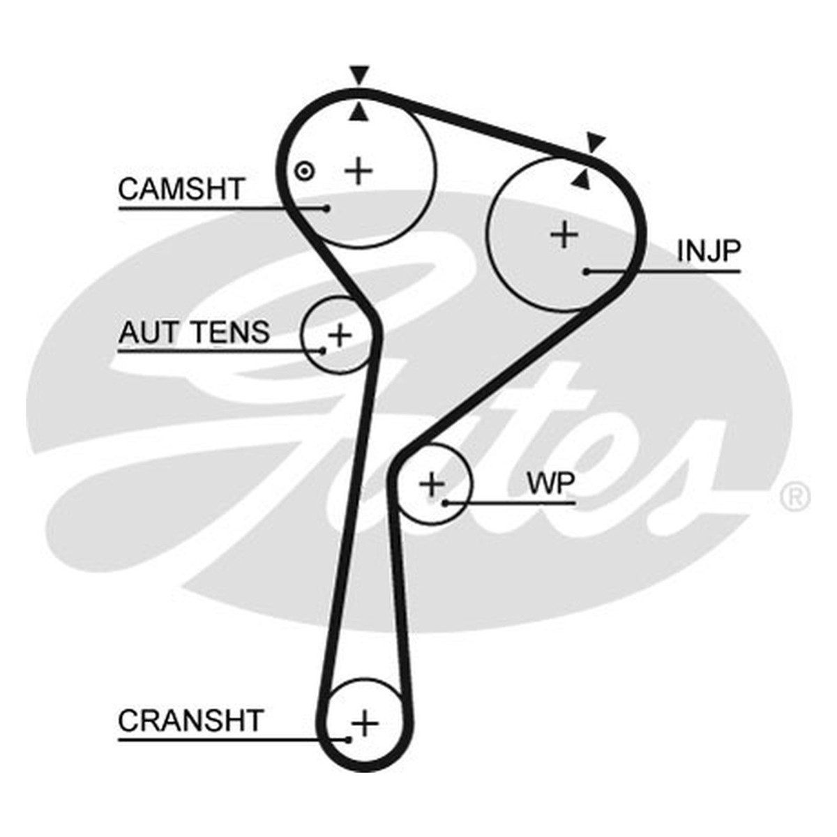 For Renault Kangoo dCi 90 Genuine Gates Timing Cam Belt Kit
