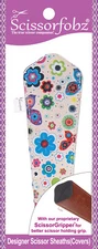SCISSORFOBZ Designer Scissors Sheath Cover Single large Ivory Butterfly Garden