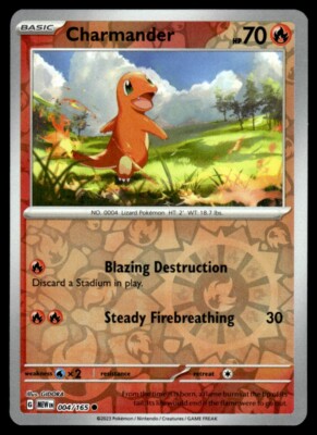 2023 Pokemon Scarlet & Violet 151 Charmander #004/165 | eBay
