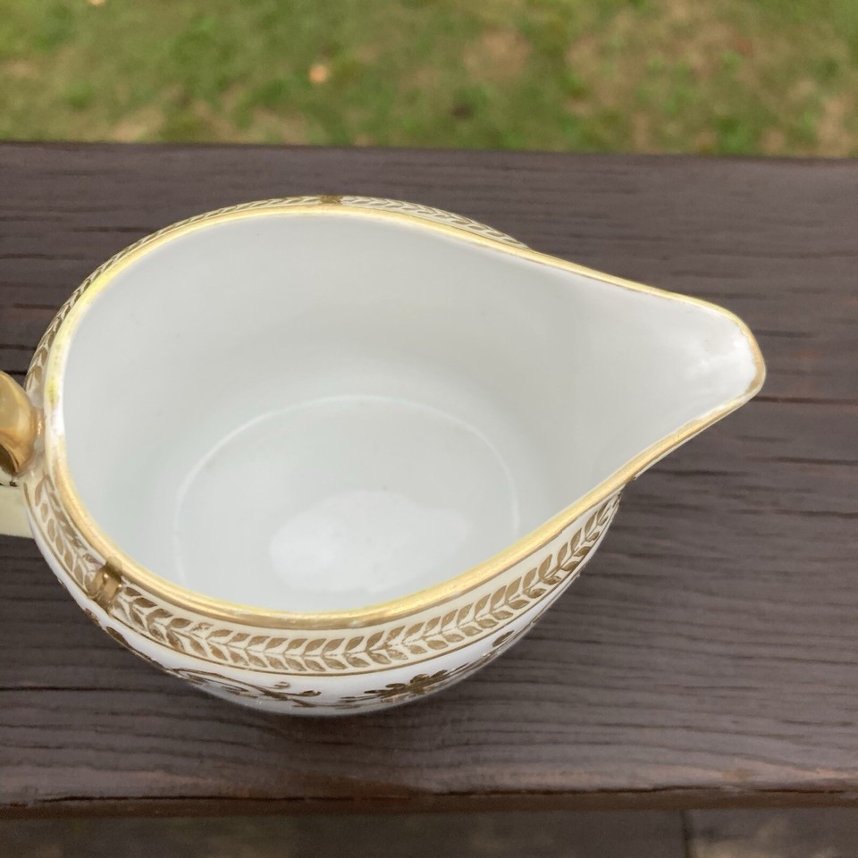 191118 Noritake Nippon Creamer & Sugar Hand Painted Raised Gold on