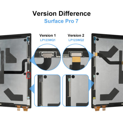 LCD Screen+Touch IC Connector&Cable For Microsoft Surface Pro 7