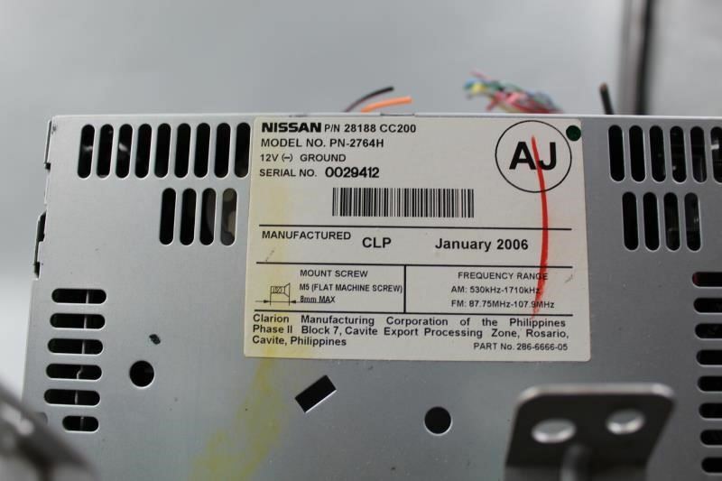 Audio Am Fm Radio Receiver 2 Din Bose Audio System 20062007 NISSAN