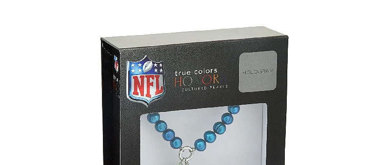 Collar QVC Honora Perla Cultivada 7.0mm Equipo NFL 18" Dije Foto 3 de 4