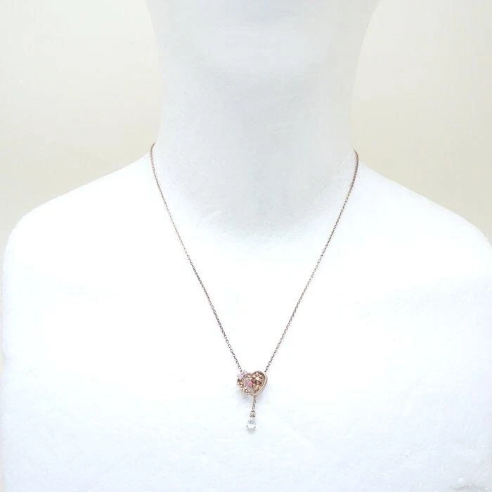 Disney Heart Halskette Blume Motiv Cubic Zirkonia Sterlingsilber 925 SV925 - Bild 2 von 4