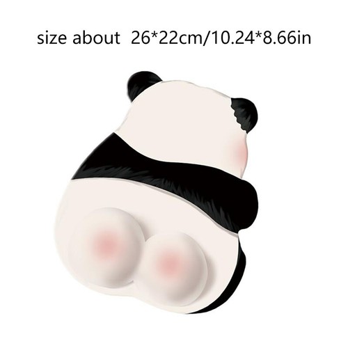 Cute Pink Butt Panda Mouse Pad Silicone Wrist Pad No Slip Office Mouse Hand Rest - Afbeelding 6 van 13