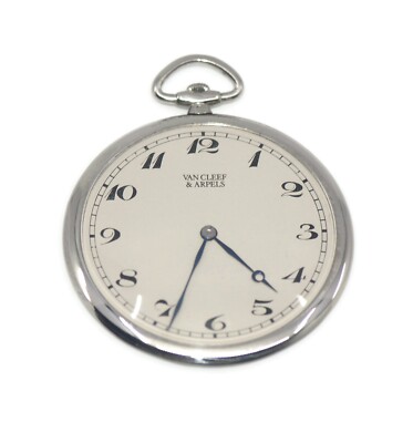 Van Cleef & Arpels 18K White Gold Pocket Watch