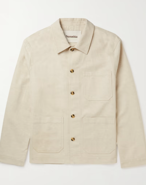 NANUSHKA SAON Cotton linen/twill jacket Natural size MEDIUM