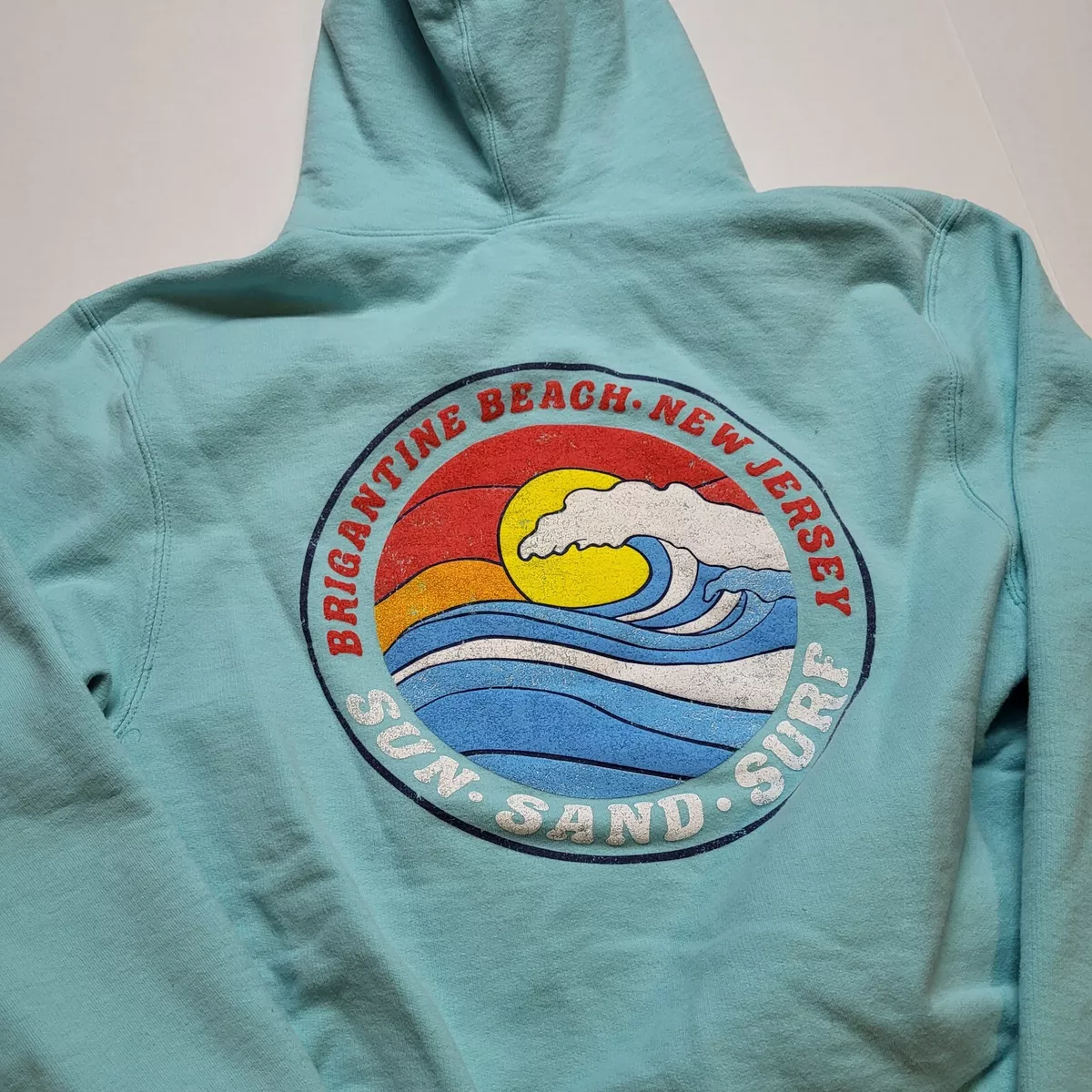 Brigantine Beach Sweatshirt Womens S Hoodie New Jersey Wave V50 eBay