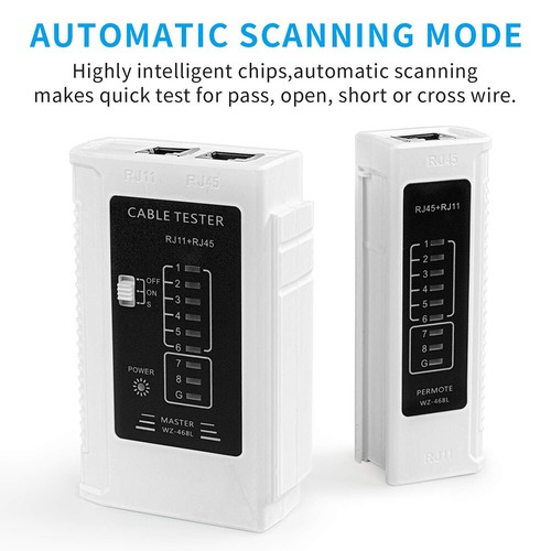 Network Cable Tester RJ45 RJ11 RJ12 UTP LAN Cable Tester Wire Networking Tool - 第 4/12 張圖片