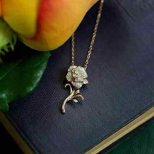 2Ct Lab Created Diamond Crown "J" Initial Letter Pendant 14K White Gold Plated