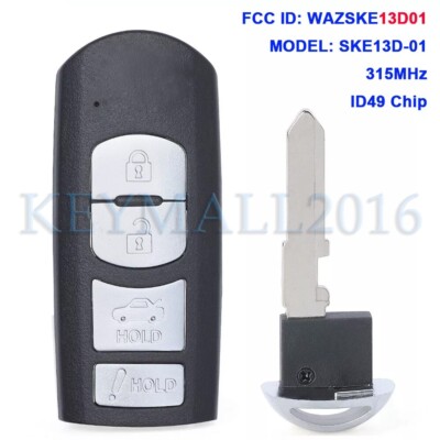 WAZSKE13D01 Smart Keyless Remote Key Fob for for SCION iA 2016 315MHz ID49 Chip