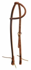 Western Horse Sliding One Ear Working Ranch Leather Bridle Headstall Medium Oil